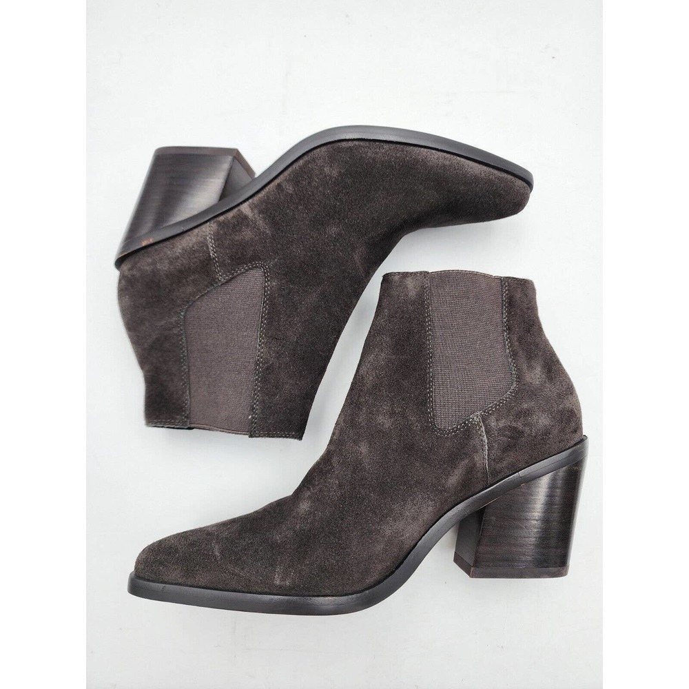 Rag & Bone Razor Chelsea Gray Suede Leather Pointed-toe Ankle Boot 36.5 … - Picture 3 of 15